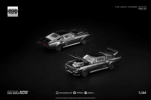 [POP RACE] 1:64 Shelby Mustang GT500 Dark Chrome