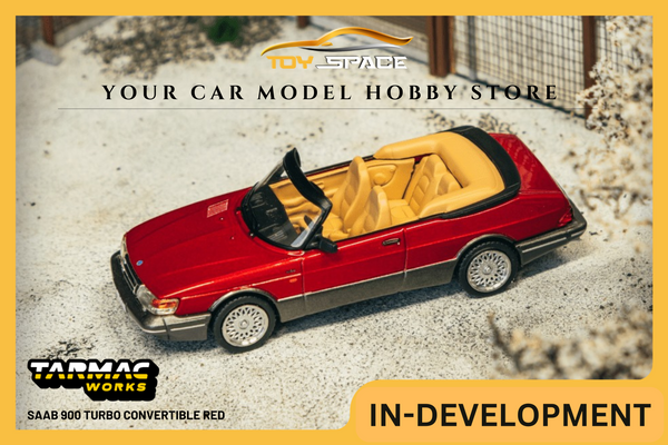 [TARMAC WORKS] 1:64 Saab 900 Turbo Convertible Red