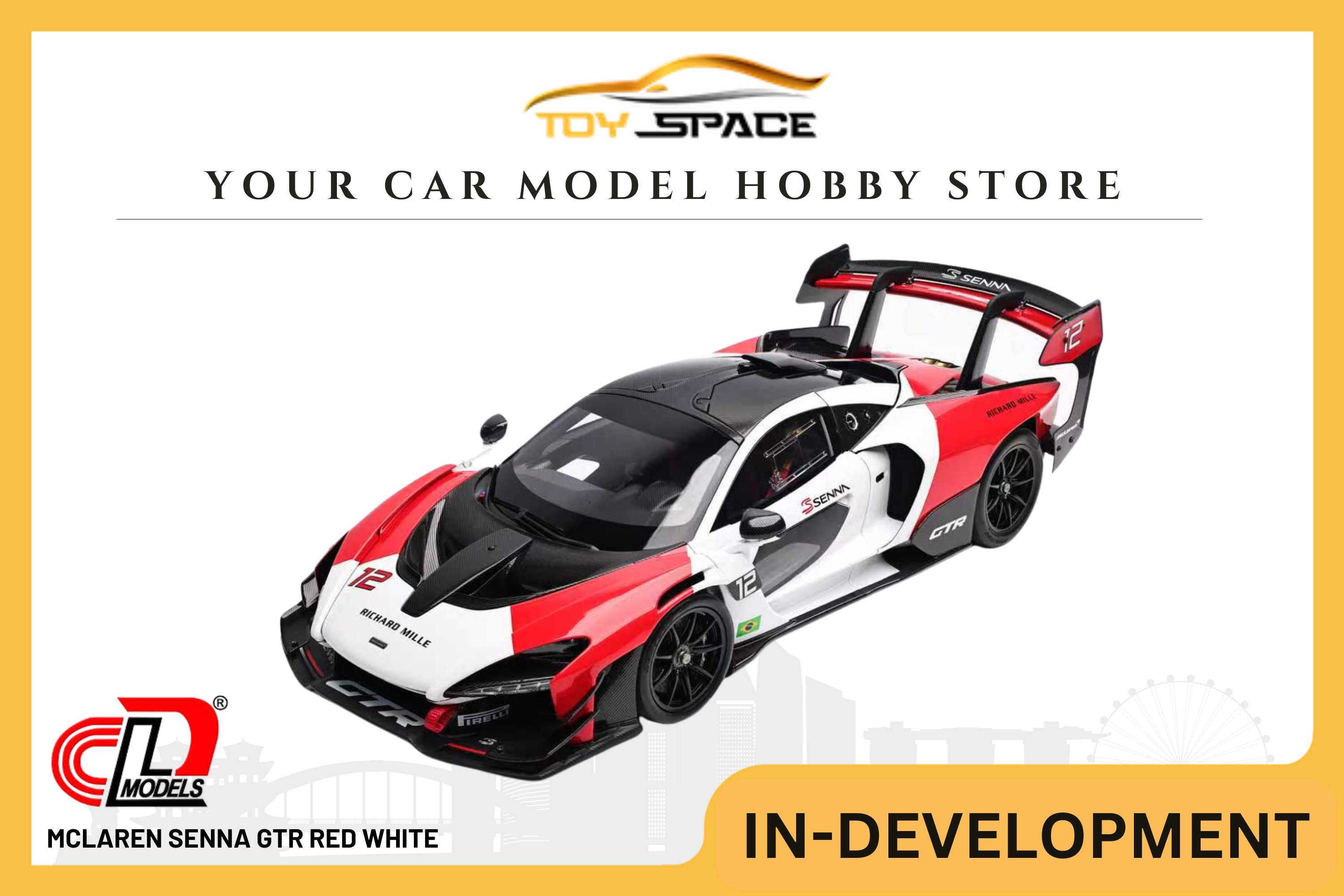 [LCD] 1:18 McLaren Senna GTR Red White