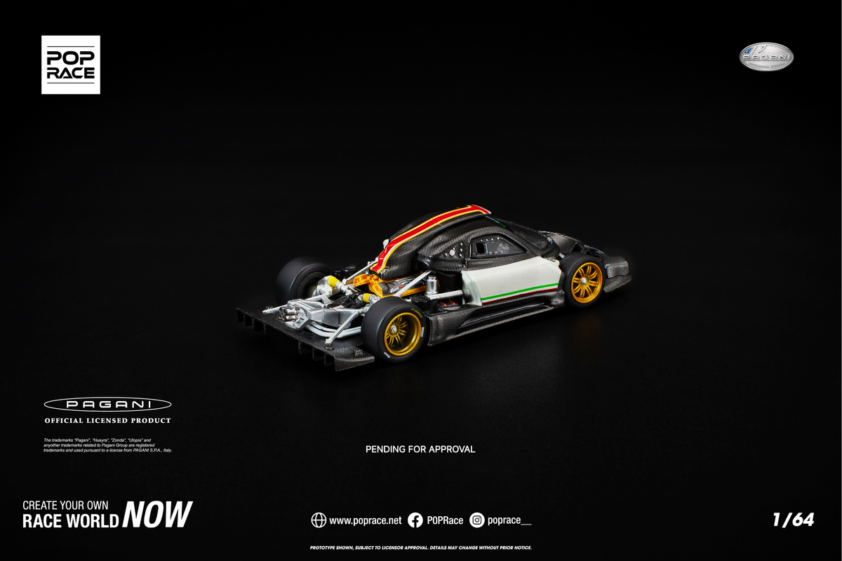 [POP RACE] 1:64 Pagani Zonda R White - Toy Space Diecast Online Store Singapore
