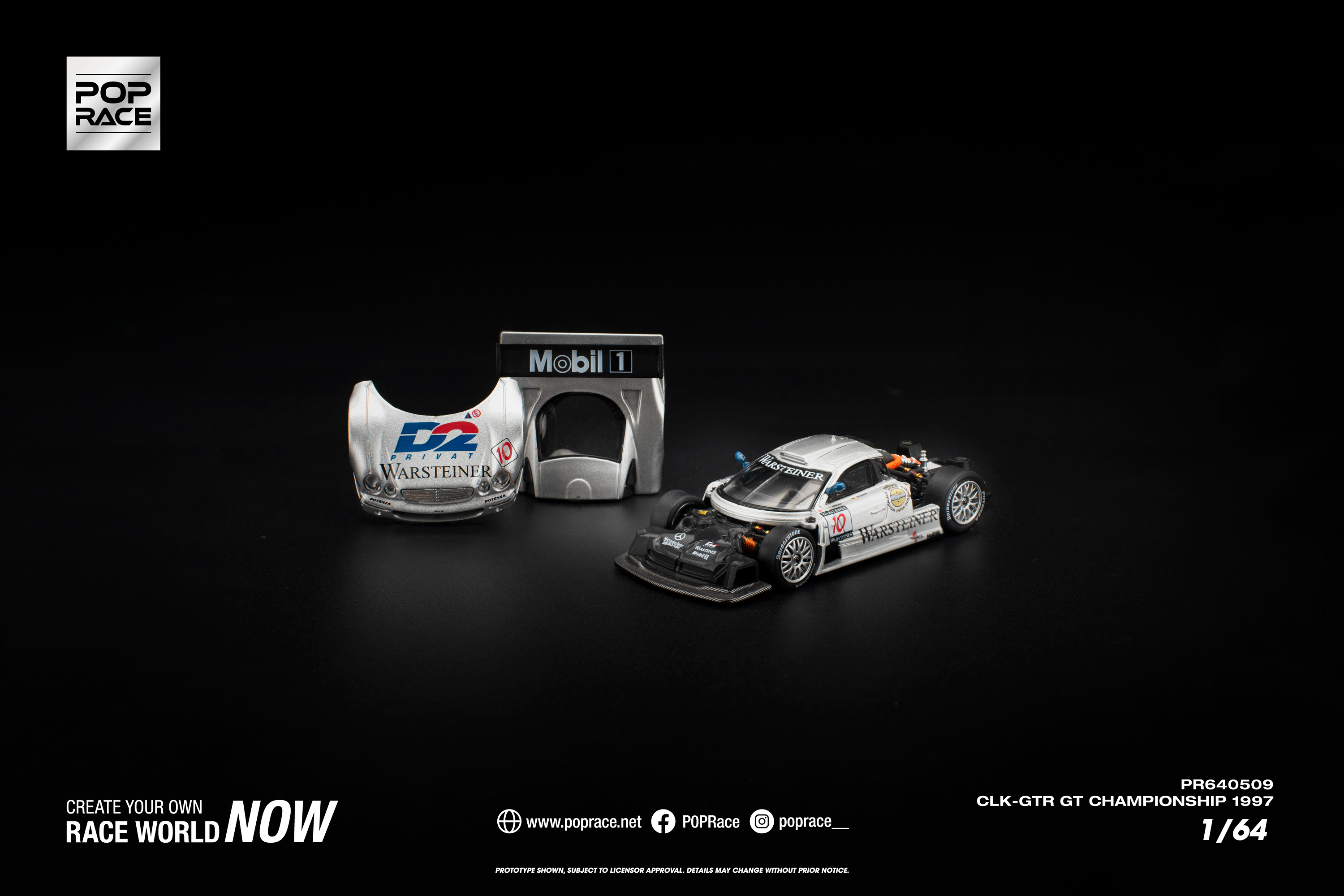 [POP RACE] 1:64 Mercedes-Benz AMG CLK GTR FIA GT Championship 1997