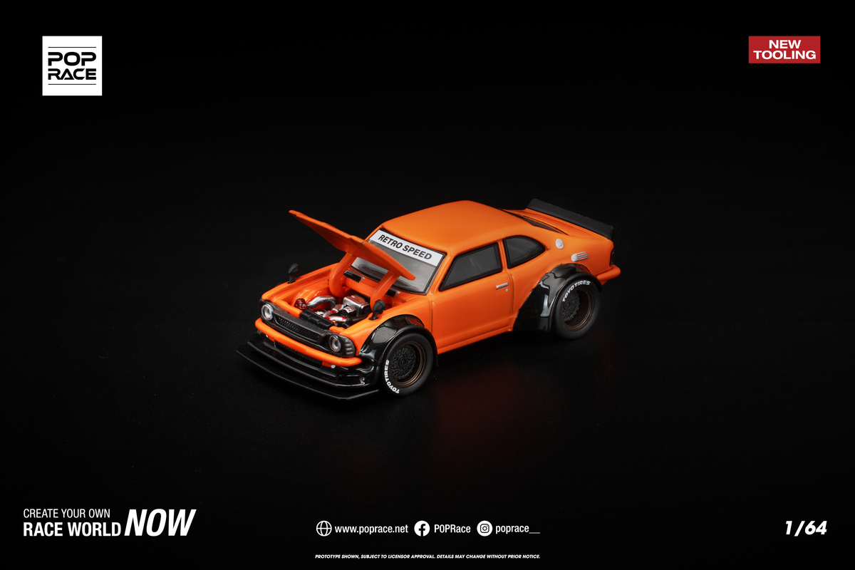 [POP RACE] 1:64 Toyota Corolla KE25 Orange