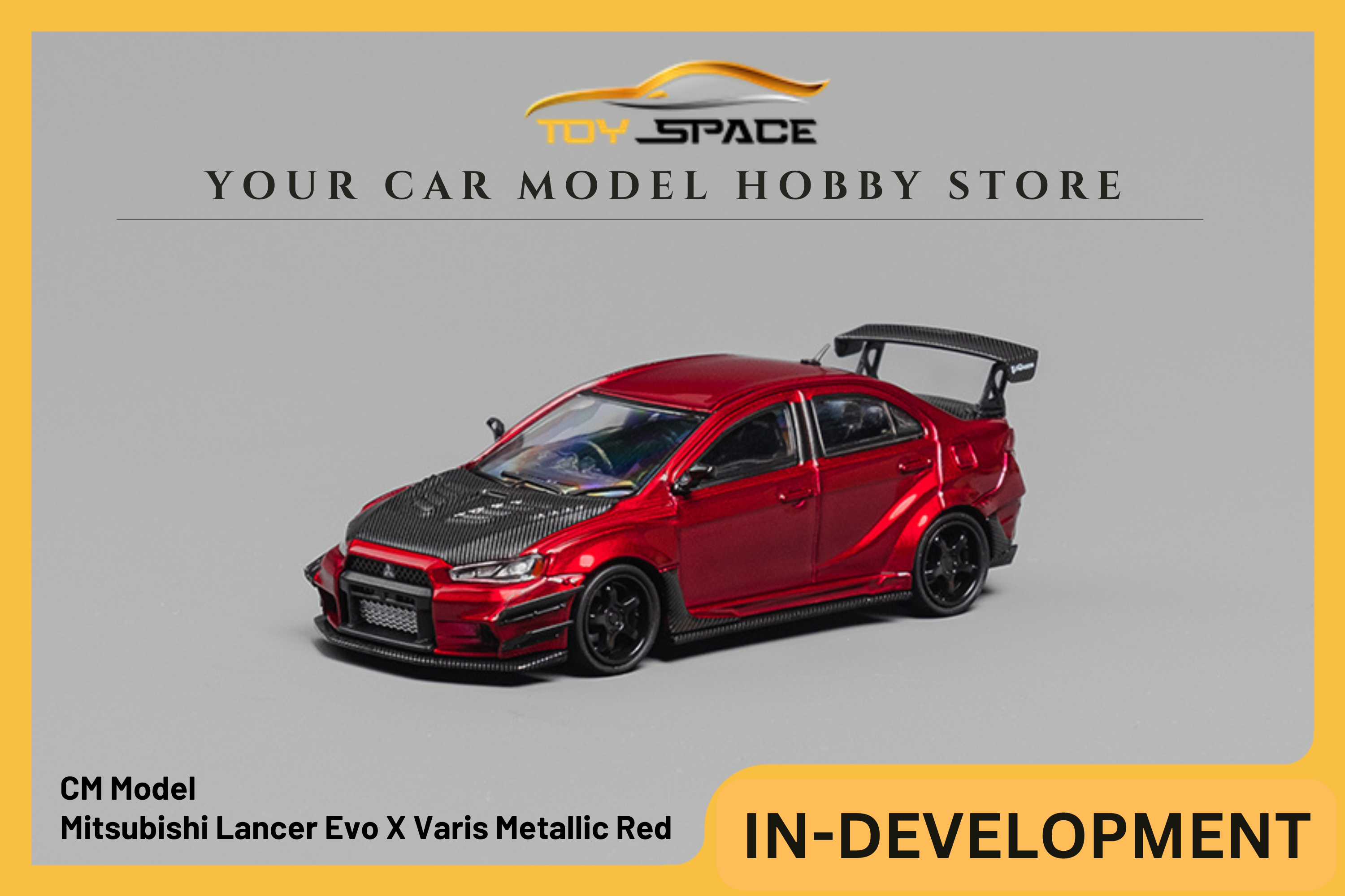 [CM MODEL] 1:64 Mitsubishi Lancer Evo X Varis Metallic Red