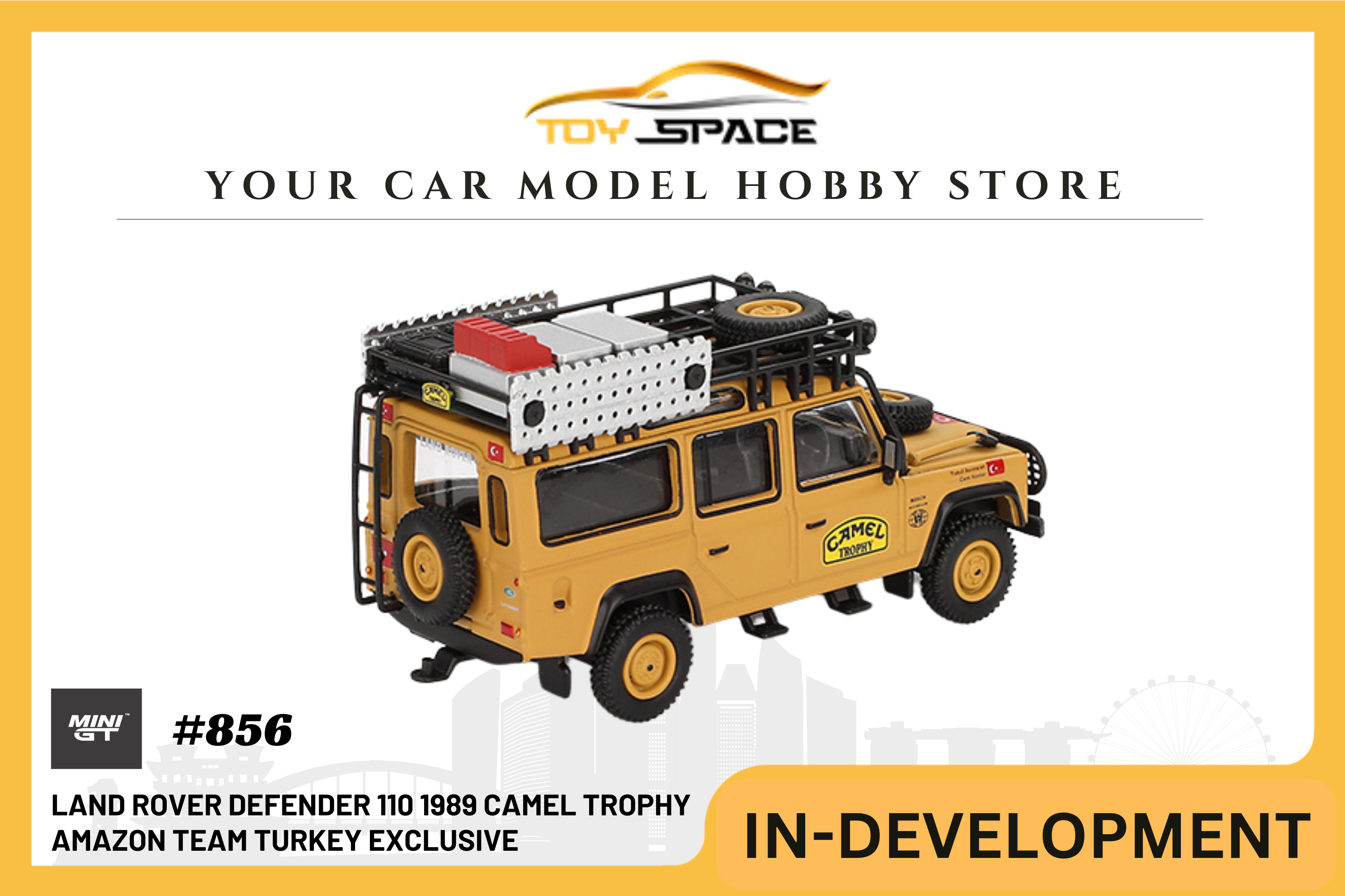 [MINI GT] Land Rover Defender 110 1989 Camel Trophy Amazon Team Turkey Exclusive LHD / Blister Packaging