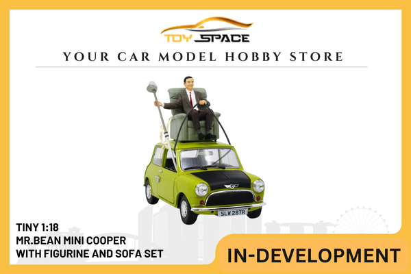 [TINY] 1:18 Mr.Bean Mini Cooper With Figurine and Sofa Set