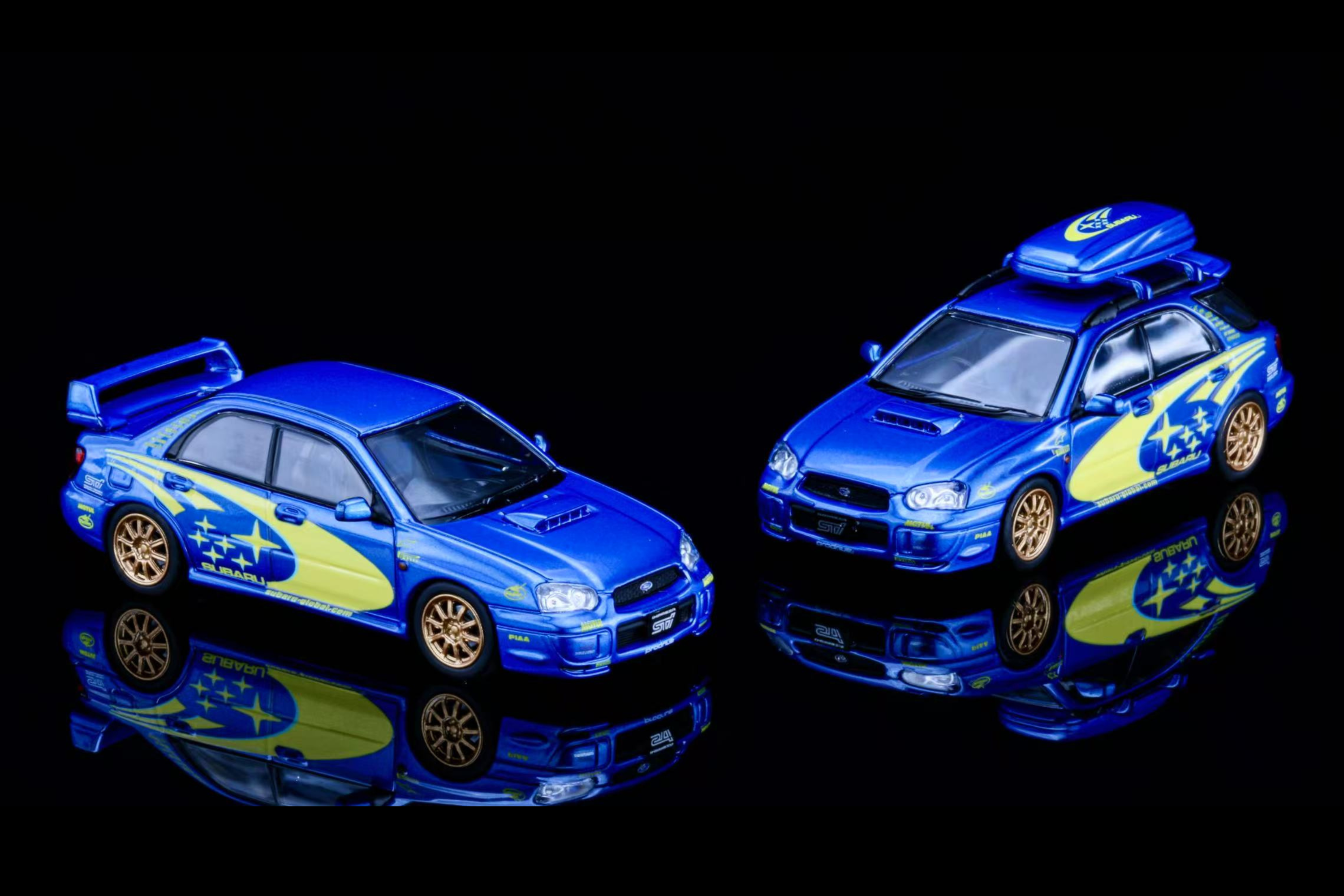 [FURUYA] 1:64 Subaru Impreza WRX STi 8th Generations Sedan Version Rally Blue