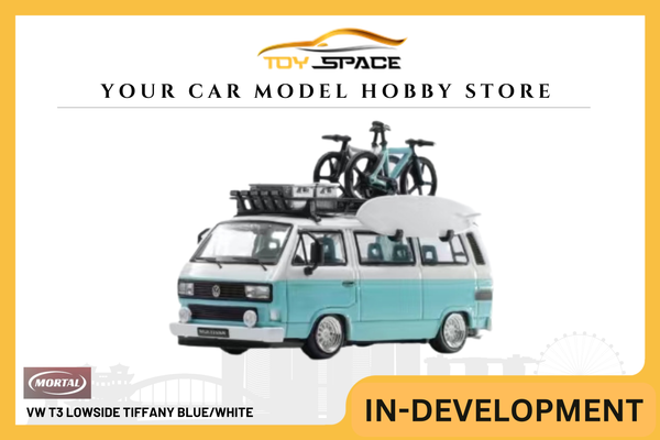[MORTAL] 1:64 VW T3 Lowside Tiffany Blue/White