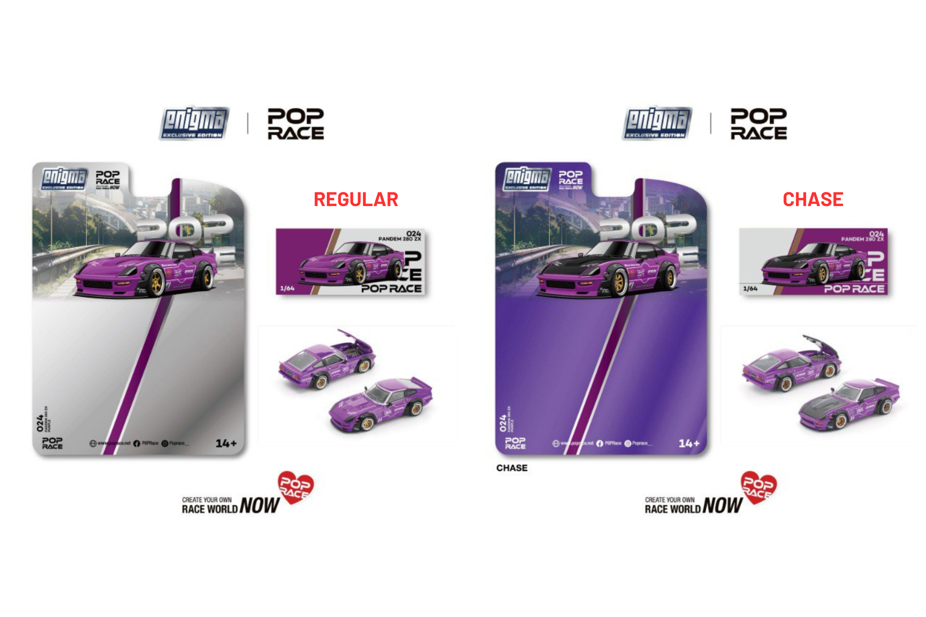 [POP RACE] 1:64 Pandem 280ZX Purple
