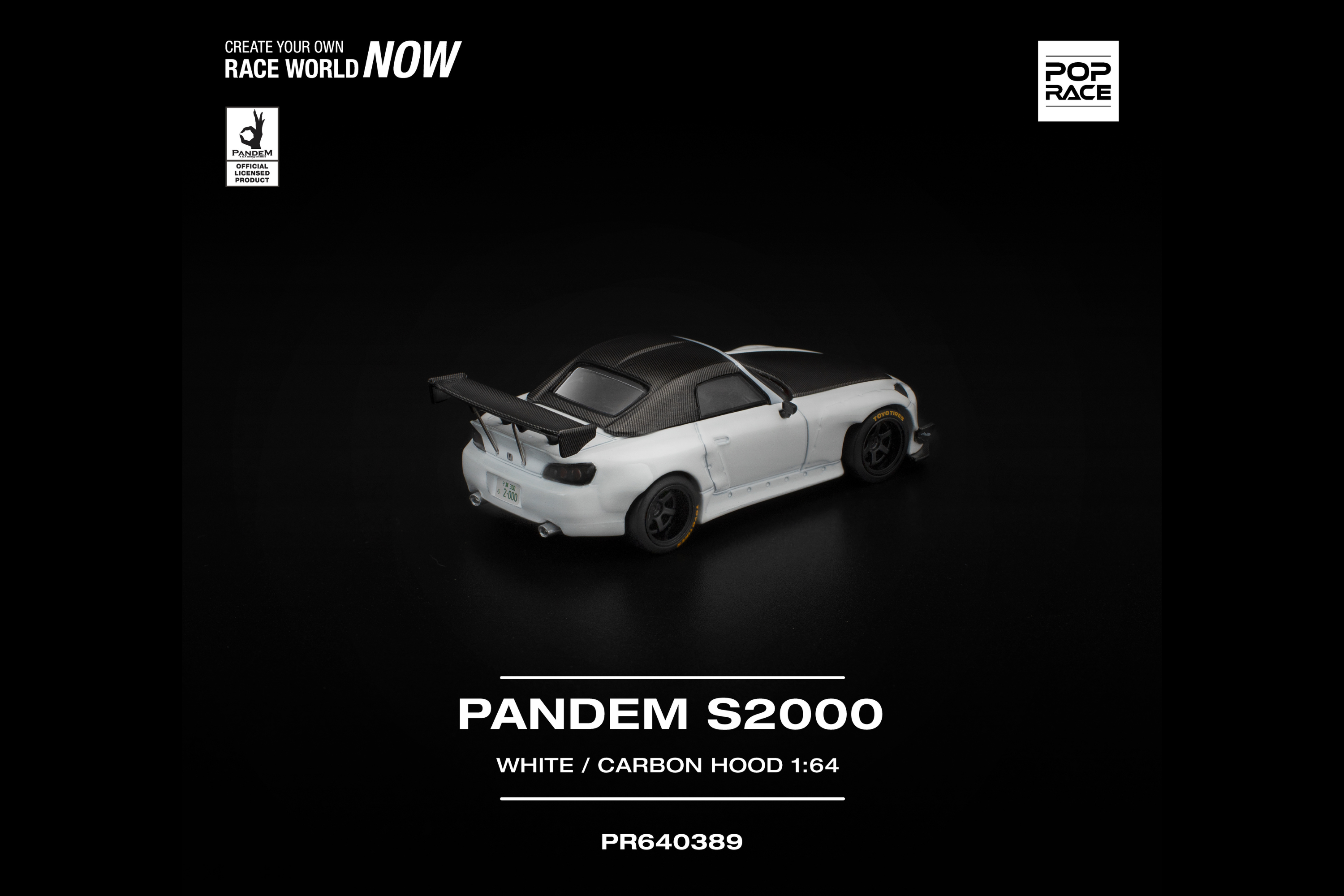 [POP RACE] 1:64 Pandem S2000 Softtop White