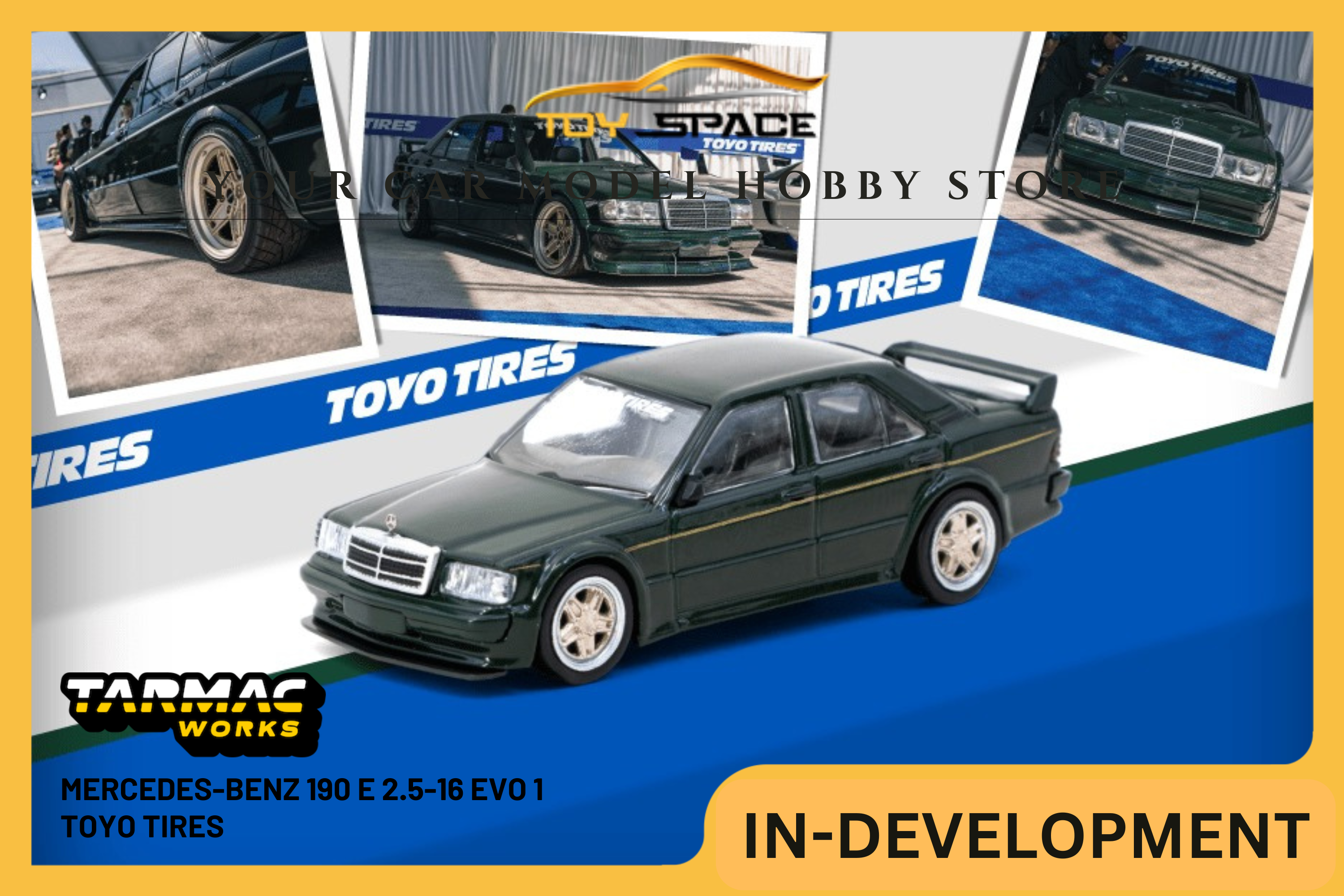 [TARMAC WORKS] 1:64 Mercedes-Benz 190 E 2.5-16 Evo 1 Toyo Tires - GLOBAL64