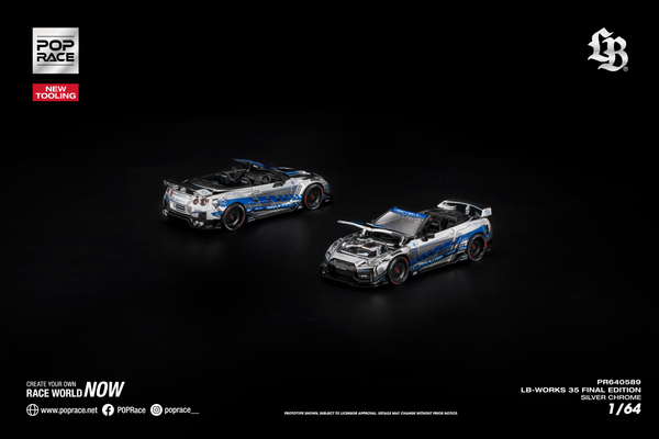 [POP RACE] 1:64 LB-Works 35 Final Edition Silver Chrome
