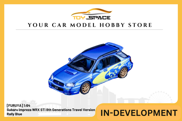 [FURUYA] 1:64 Subaru Impreza WRX STi 8th Generations Travel Version Rally Blue