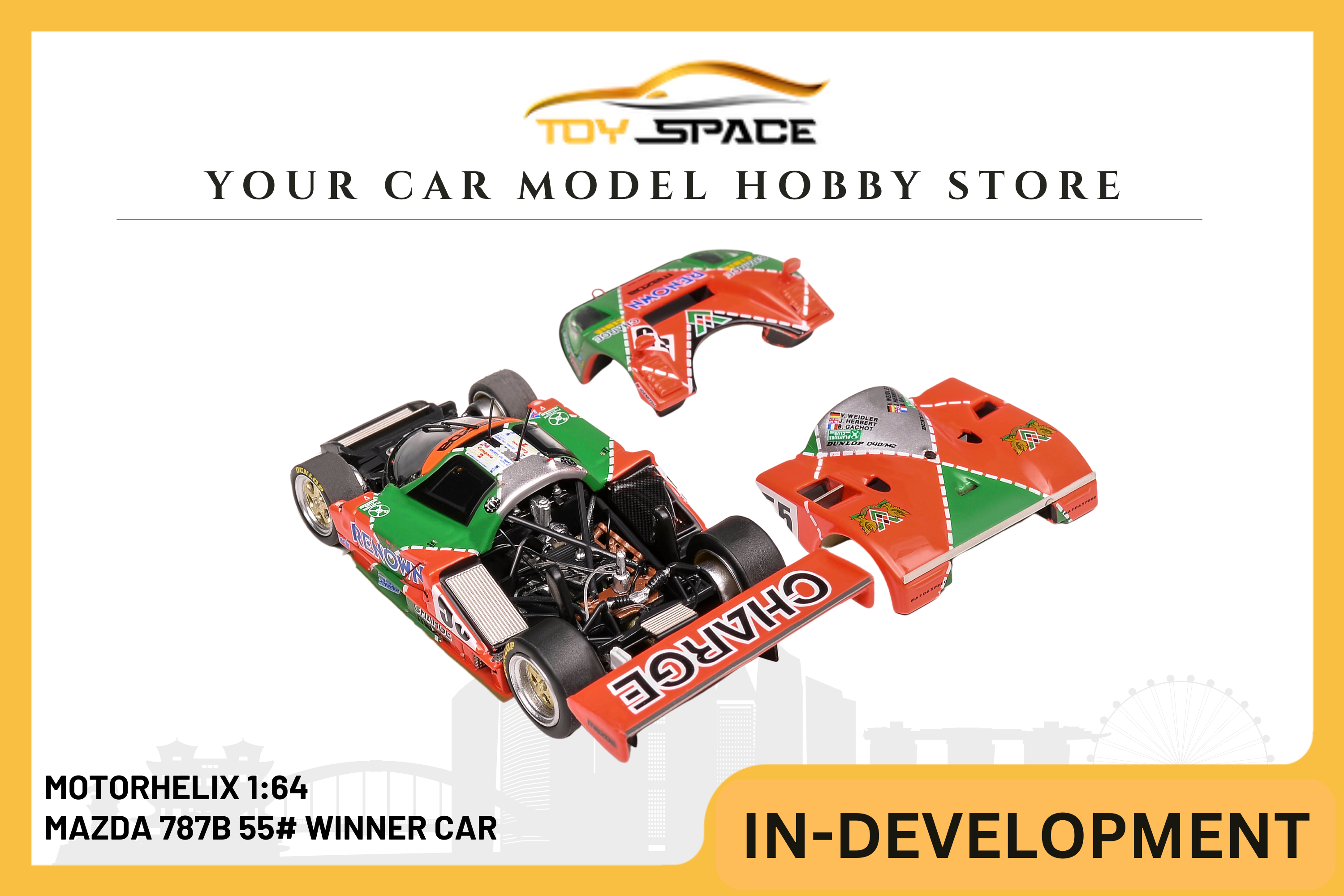 [MOTORHELIX] 1:64 Mazda 787B 55# WINNER Car