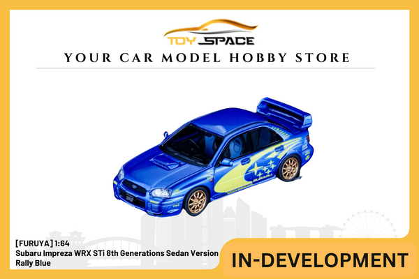 [FURUYA] 1:64 Subaru Impreza WRX STi 8th Generations Sedan Version Rally Blue