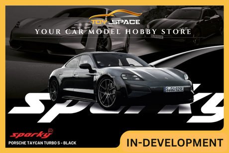 [SPARKY] 1/64 Porsche Taycan Turbo S - Black - Toy Space Diecast Online Store Singapore