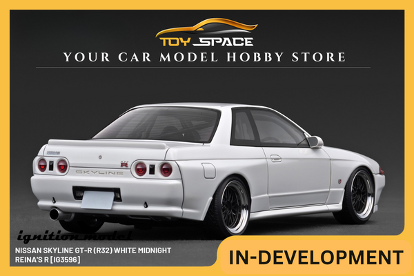 [IGNITION MODEL] 1:18 Nissan Skyline GT-R (R32) White MIDNIGHT Reina's R [IG3596]