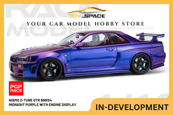 POP RACE] 1/12 Nismo Z-Tune GTR BNR34 Midnight Purple with Engine Dis