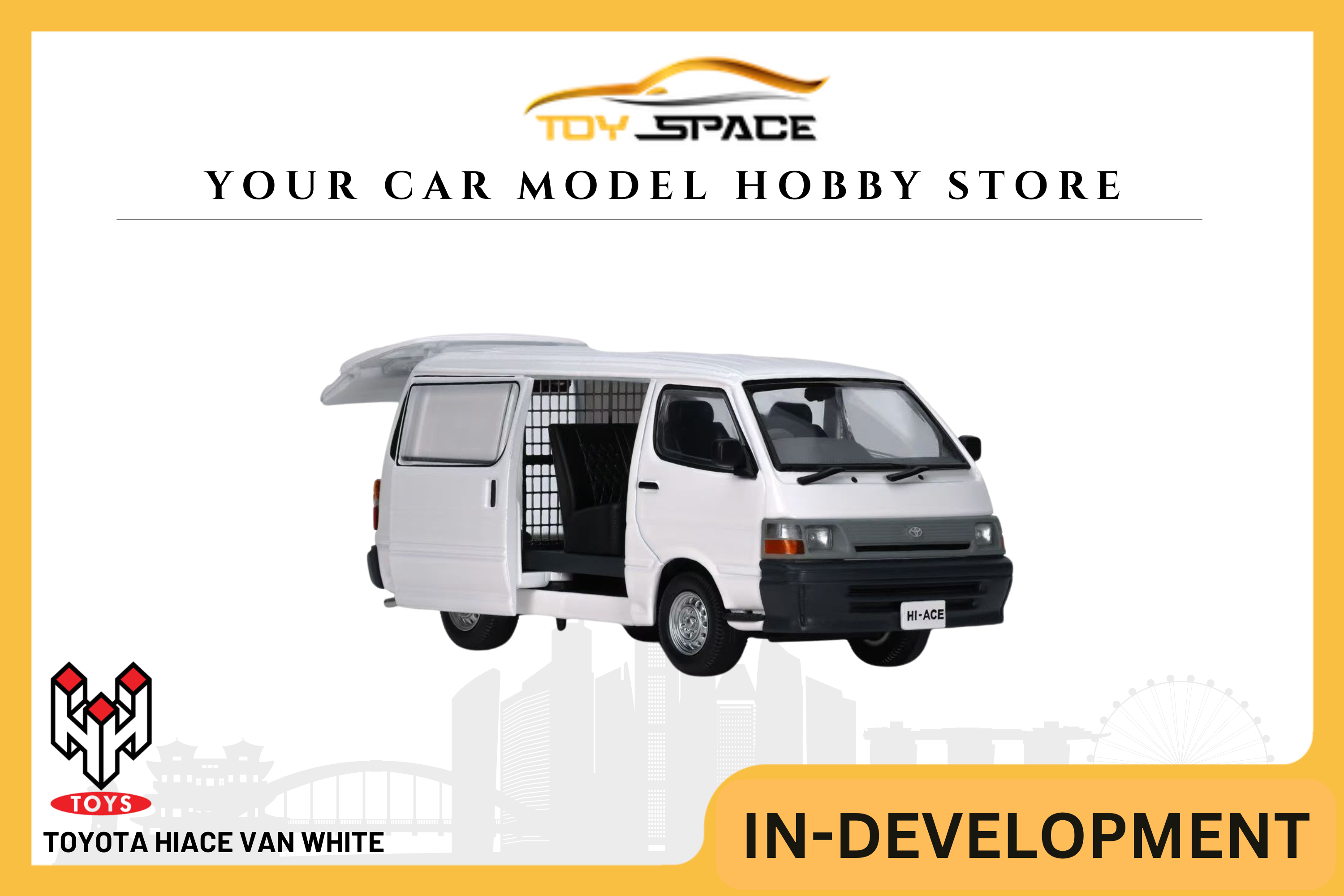 [HUNG HING] 1:64 Toyota Hiace Van White