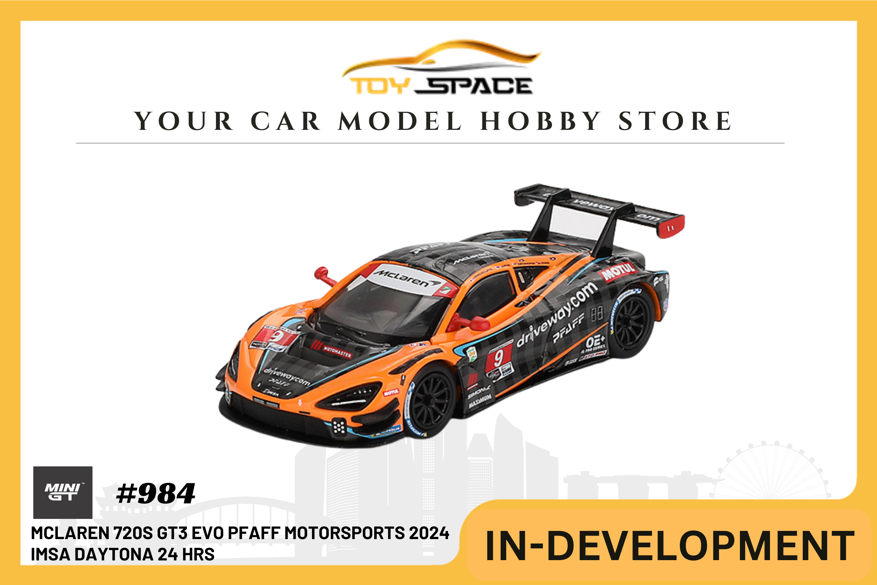 [MINI GT] McLaren 720S GT3 Evo Pfaff Motorsports 2024 IMSA Daytona 24 Hrs