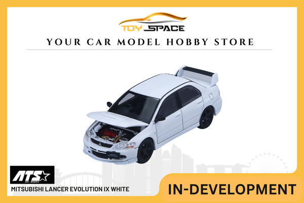 [ATS CAR MODEL] 1:64 Mitsubishi Lancer Evolution IX White