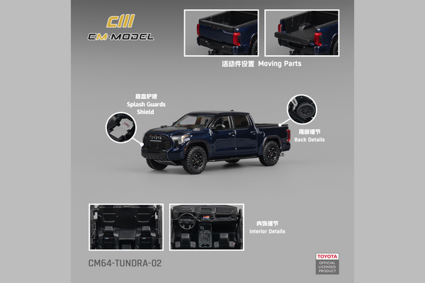 [CM MODEL] 1:64 Toyota Tundar Metallic Blue