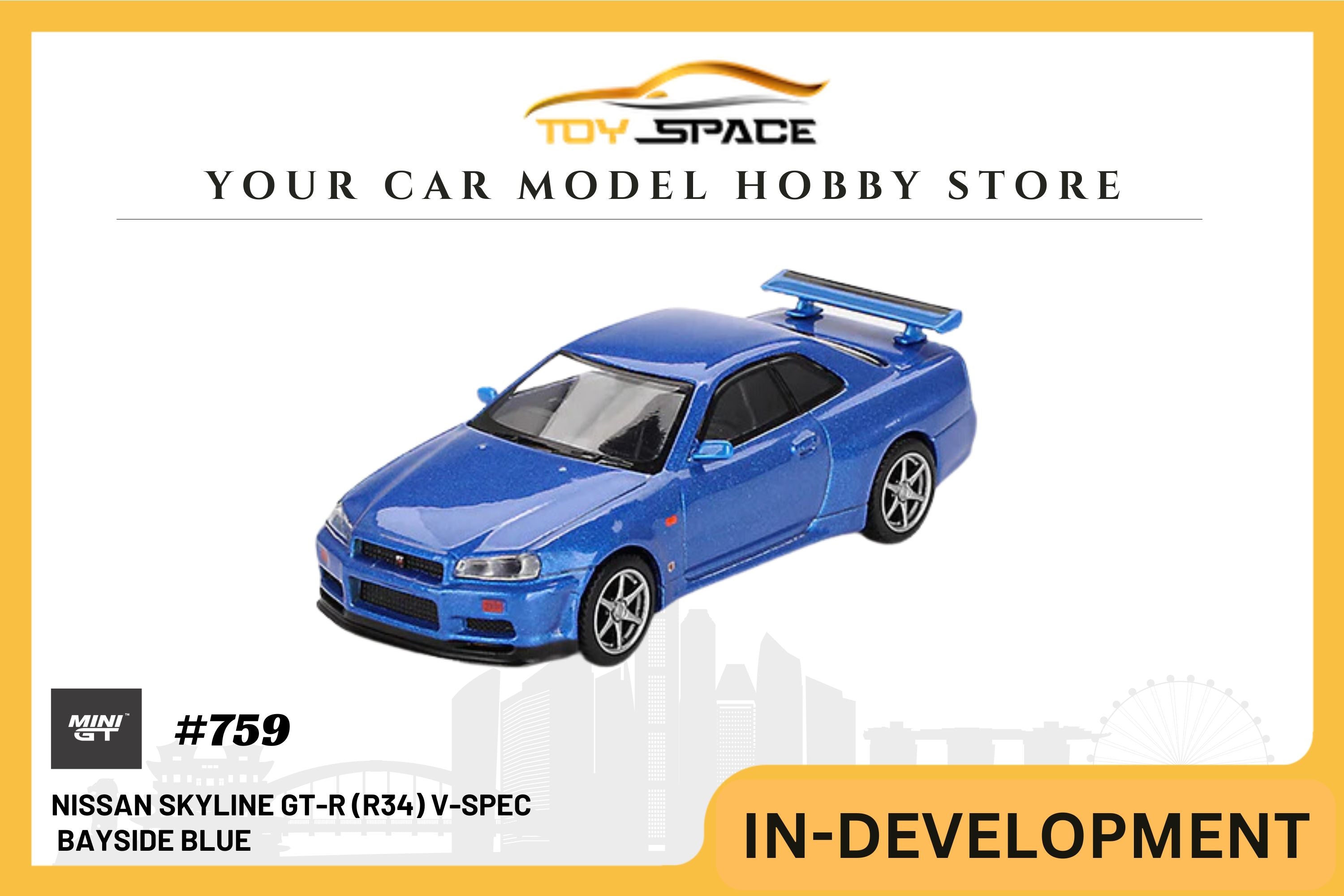 [MINI GT] Nissan Skyline GT-R (R34) V-Spec Bayside Blue