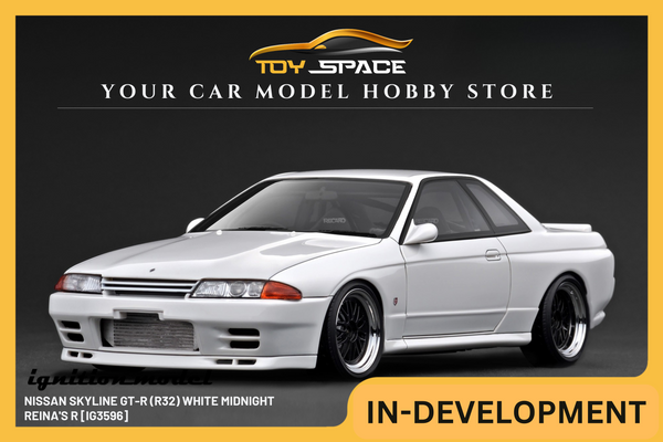 [IGNITION MODEL] 1:18 Nissan Skyline GT-R (R32) White MIDNIGHT Reina's R [IG3596]