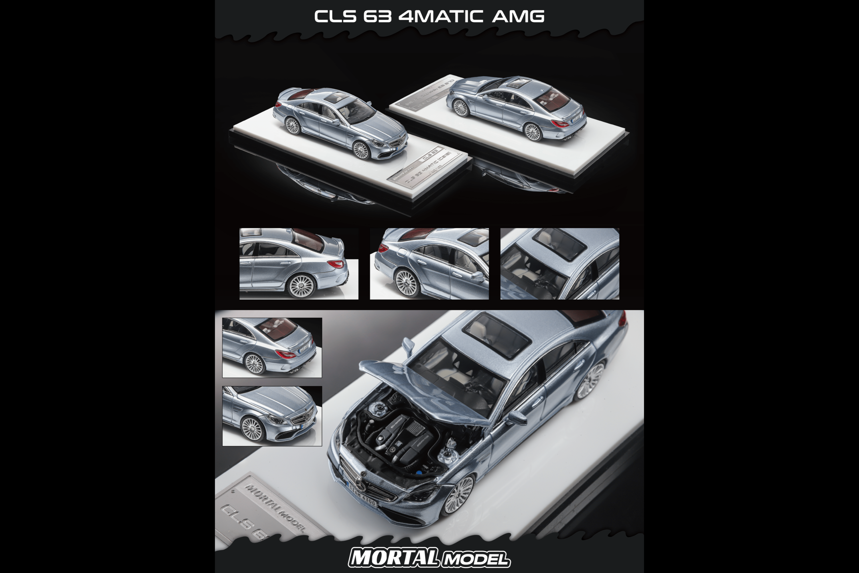 [MORTAL] 1:64 Benz CLS63 4Matic AMG Ice Blue