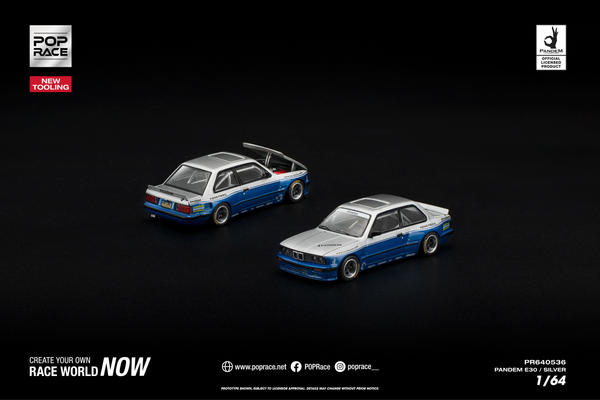 [POP RACE] 1:64 Pandem E30 Silver