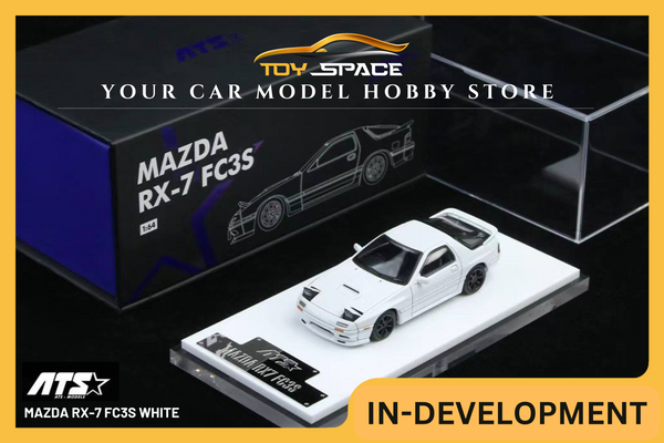 [ATS CAR MODEL] 1:64 Mazda RX-7 FC3S White