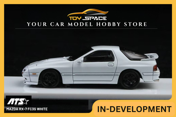 [ATS CAR MODEL] 1:64 Mazda RX-7 FC3S White