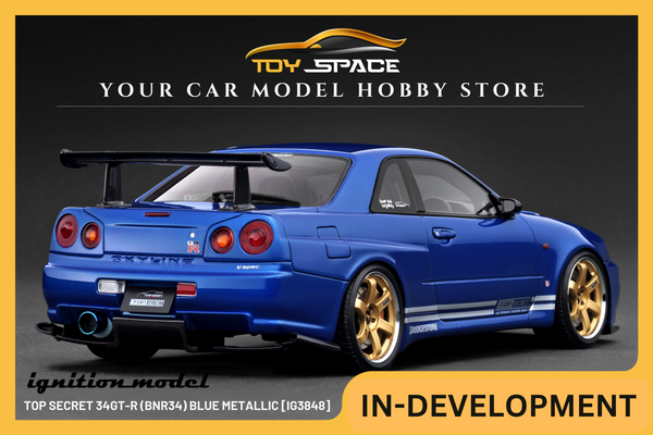 [IGNITION MODEL] 1:18 Top Secret 34GT-R (BNR34) Blue Metallic [IG3848]