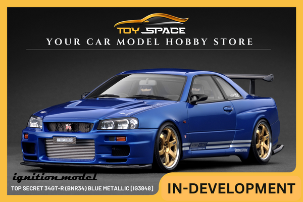 [IGNITION MODEL] 1:18 Top Secret 34GT-R (BNR34) Blue Metallic [IG3848]