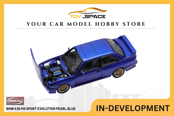 [MORTAL] 1:64 BMW E30 M3 Sport Evolution Pearl Blue