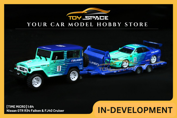 [TIME MICRO] 1/64 Nissan GTR R34 Falken & FJ40 Cruiser