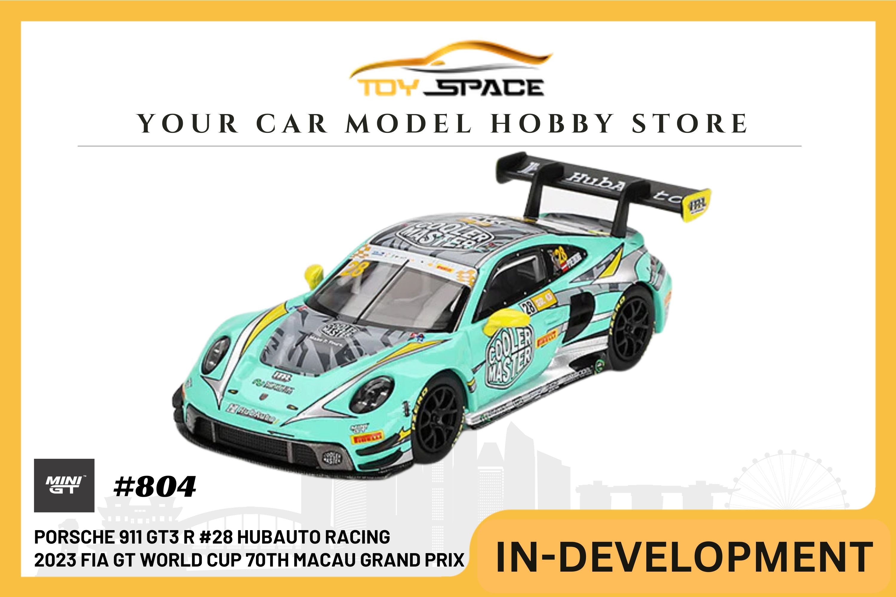 [MINI GT] Porsche 911 GT3 R #28 HubAuto Racing 2023 FIA GT World Cup 70th Macau Grand Prix