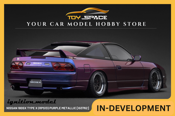 [IGNITION MODEL] 1:18 Nissan 180SX Type X (RPS13) Purple Metallic [IG3762]