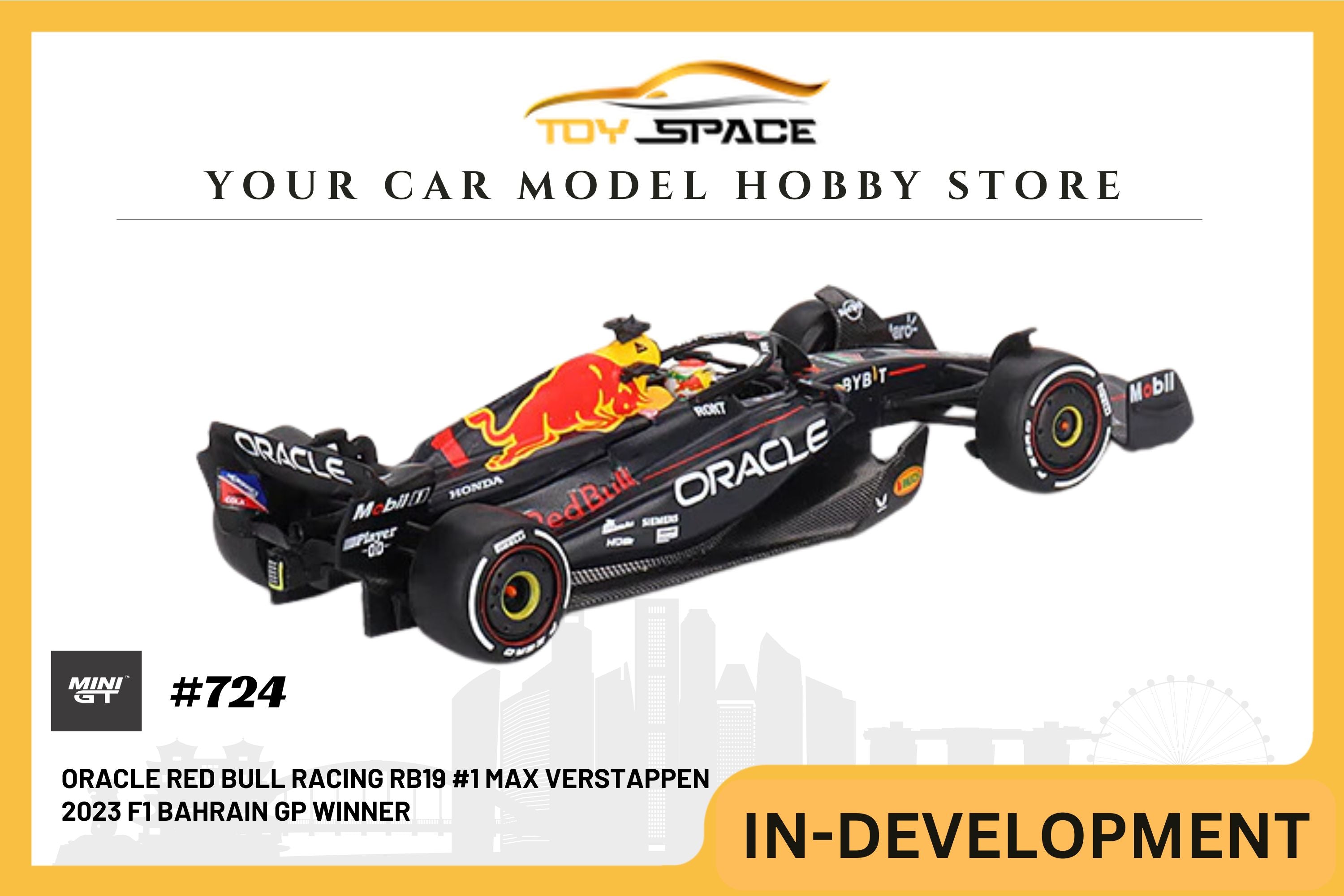 [MINI GT] Oracle Red Bull Racing RB19 #1 Max Verstappen 2023 F1 2023 Bahrain GP Winner (LHD)