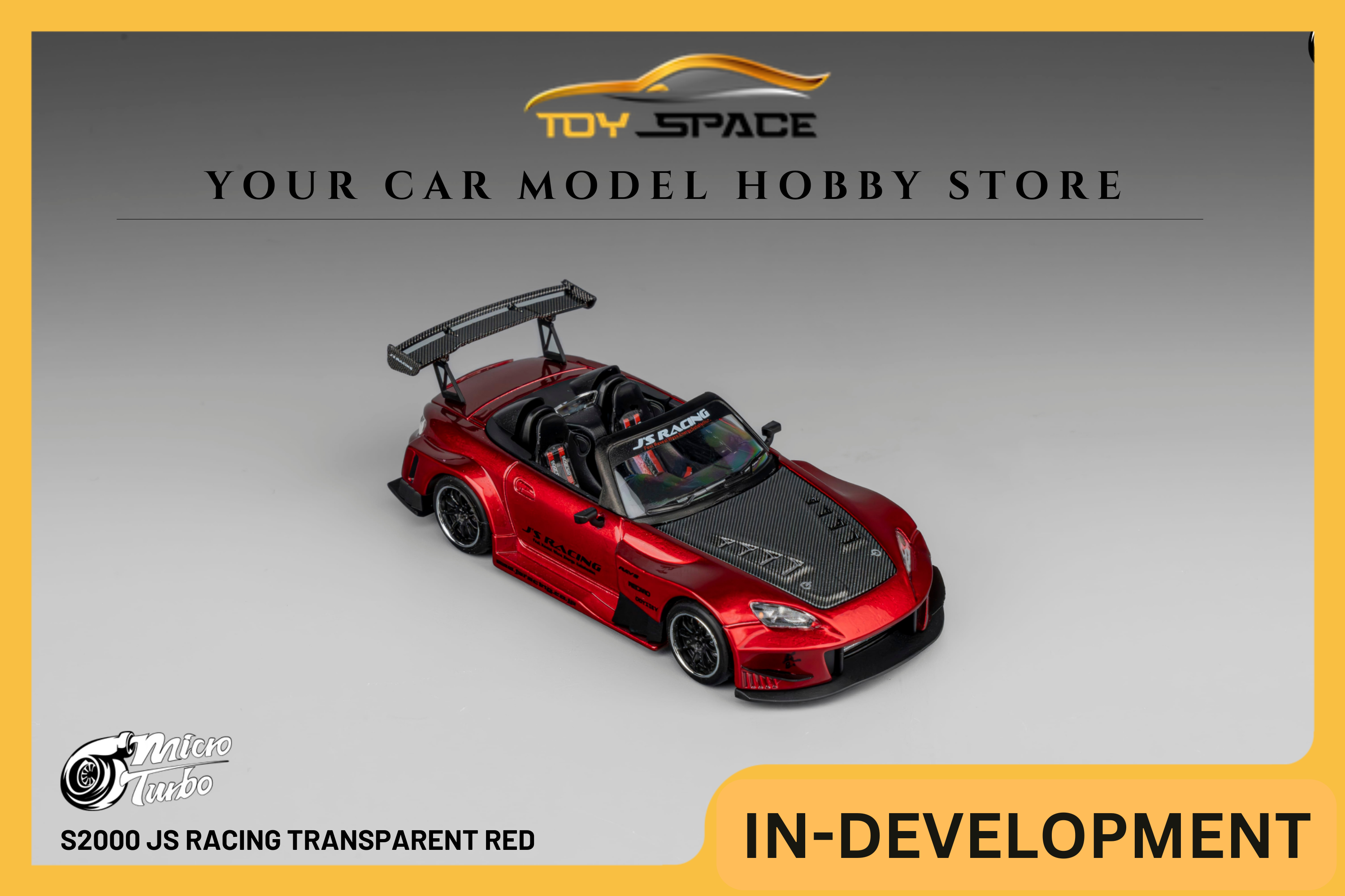 [MICRO TURBO] 1:64 S2000 JS Racing Transparent Red
