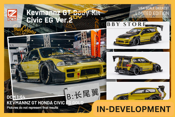 [DCM] 1:64 Kevmannz GT Honda Civic EG Gold Ver.2 Long Tail