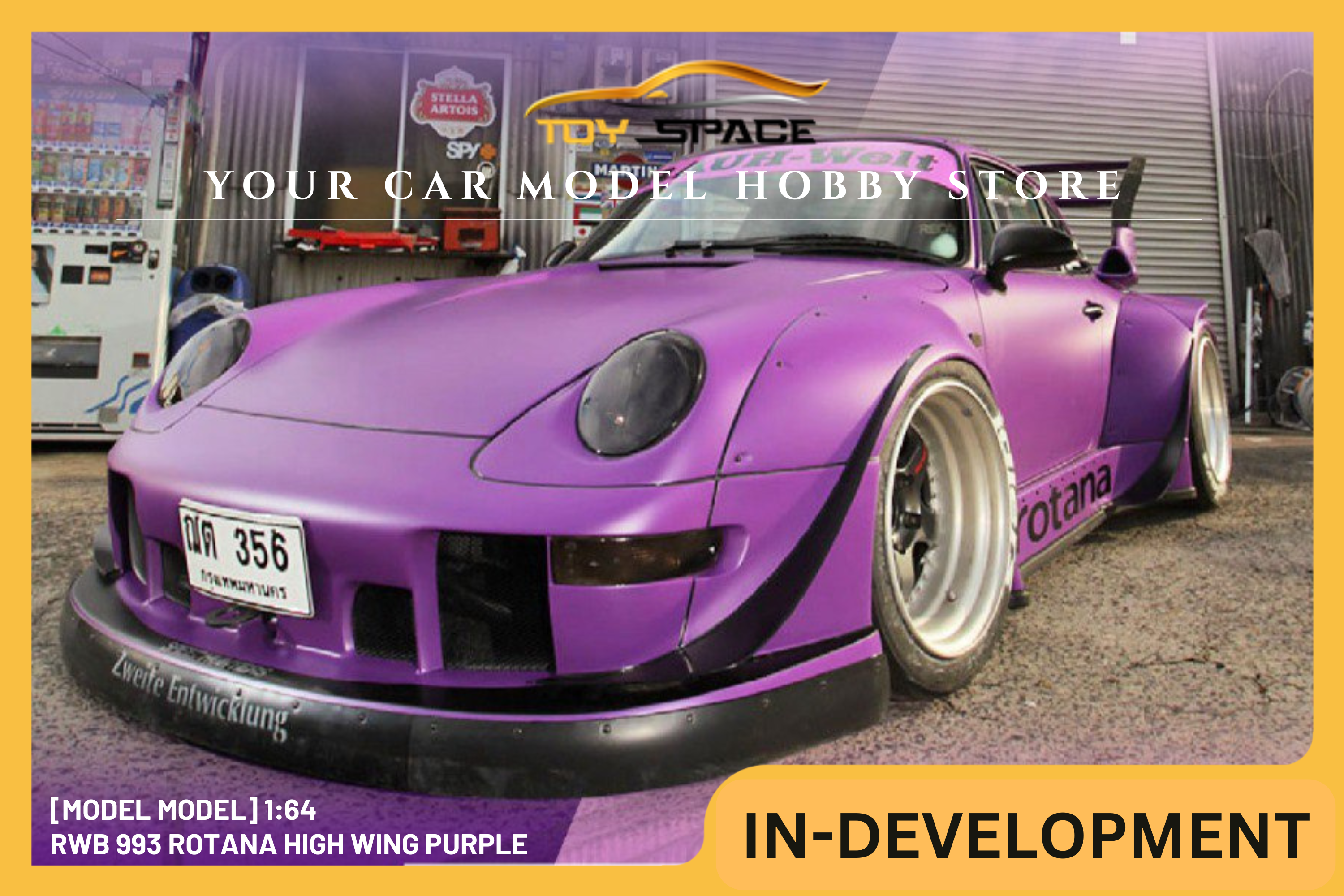 [MODEL MODEL] 1:64 RWB 993 Rotana High Wing Purple