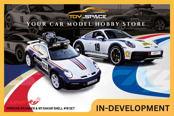 [SPARKY] 1/64 Porsche 911 Daker & 911 Dakar Shell #19 Set