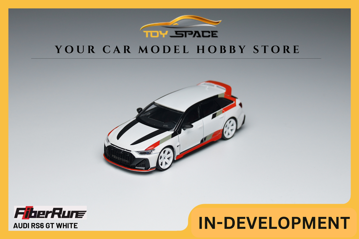 [FIBERRUN] 1:64 Audi RS6 GT White - Toy Space Diecast Online Store Singapore