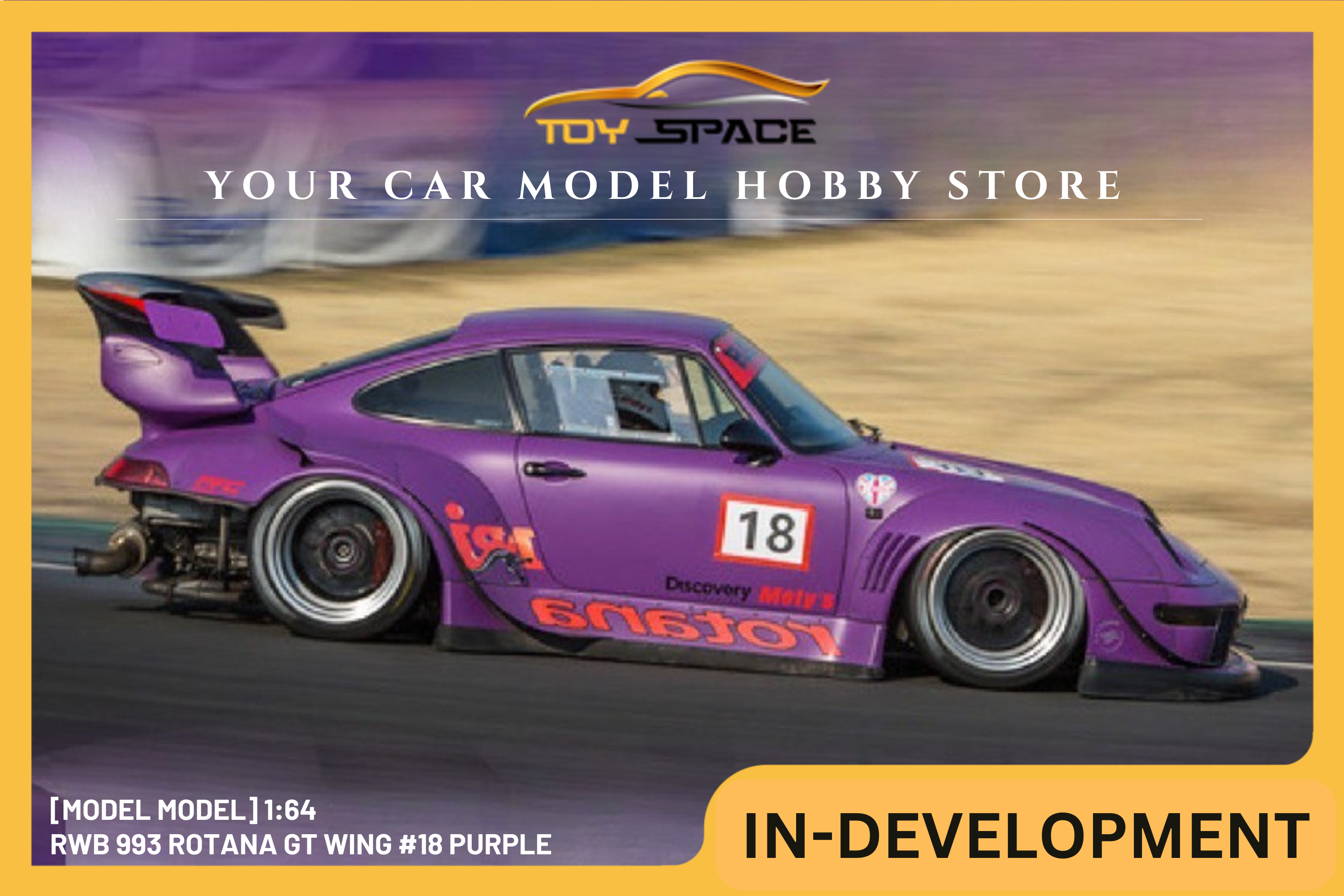 [MODEL MODEL] 1:64 RWB 993 Rotana GT Wing #18 Purple