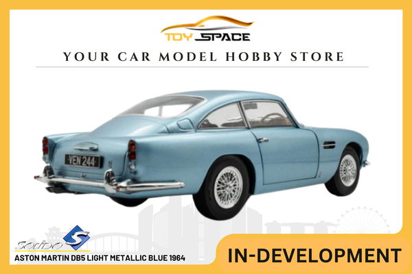 [SOLIDO] 1:18 Aston Martin DB5 Light Metallic Blue 1964