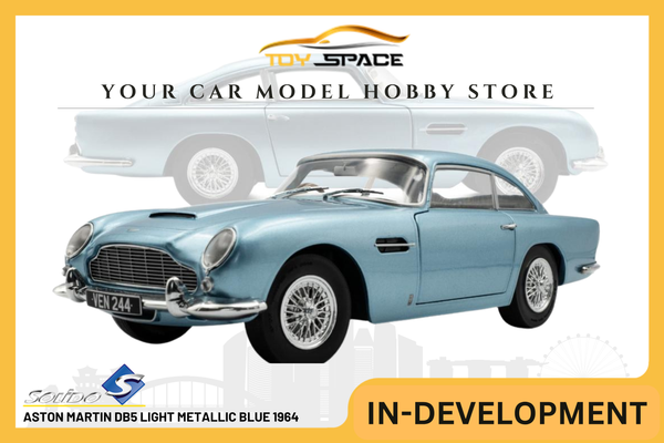 [SOLIDO] 1:18 Aston Martin DB5 Light Metallic Blue 1964