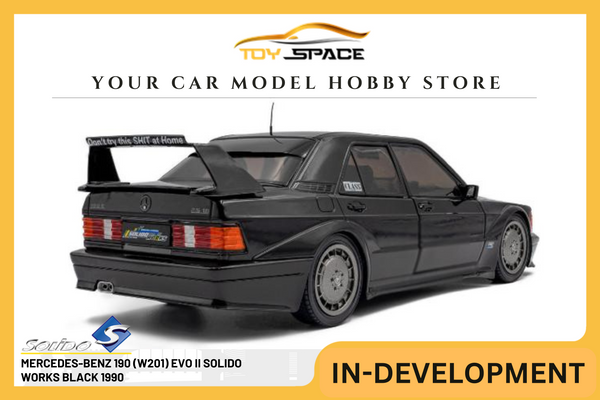 [SOLIDO] 1:18 Mercedes-Benz 190 (W201) Evo II Solido Works Black 1990