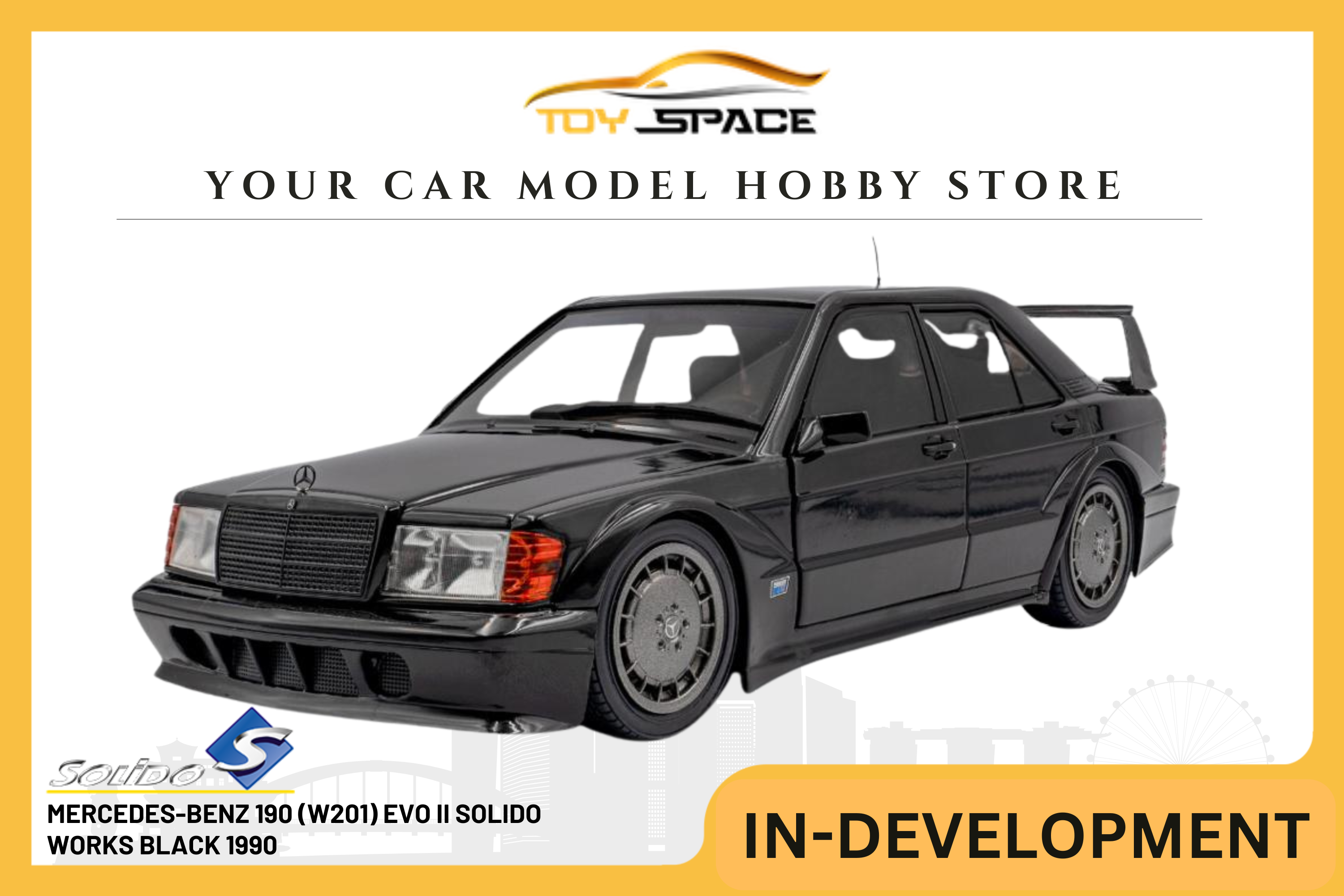 [SOLIDO] 1:18 Mercedes-Benz 190 (W201) Evo II Solido Works Black 1990