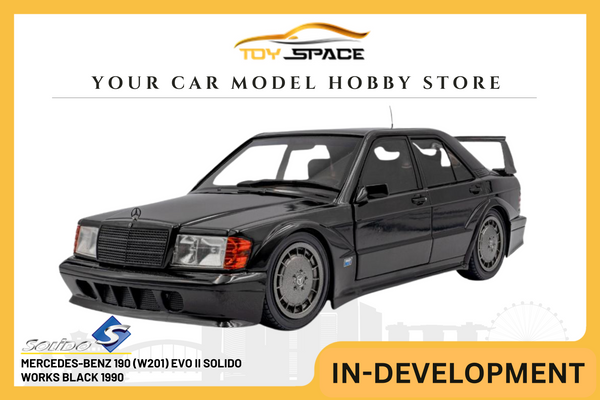[SOLIDO] 1:18 Mercedes-Benz 190 (W201) Evo II Solido Works Black 1990