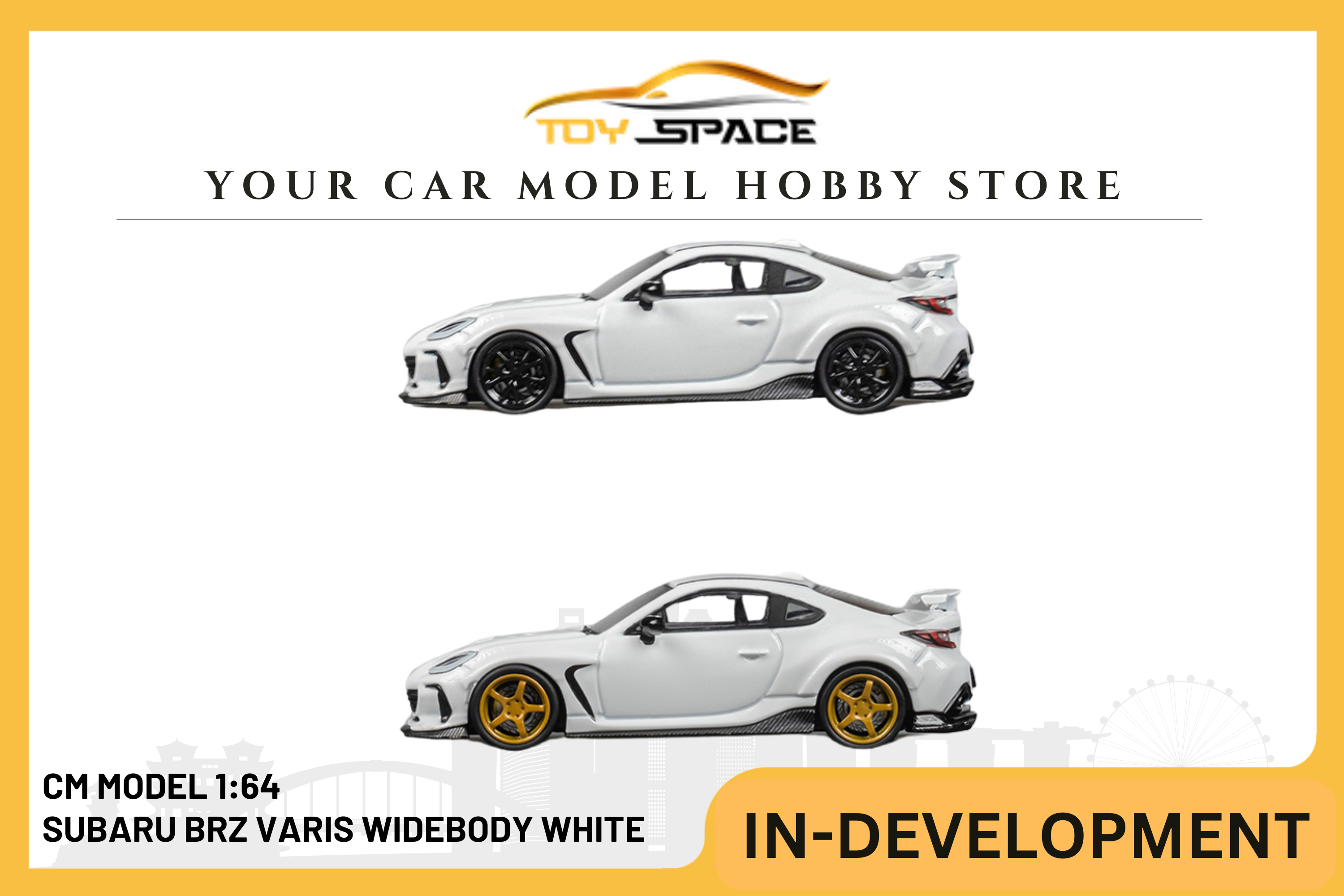 [CM MODEL] 1:64 Subaru BRZ Varis Widebody White